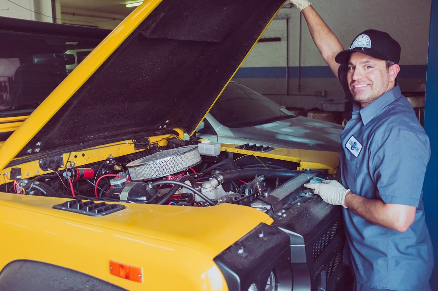 Automotive technician at work